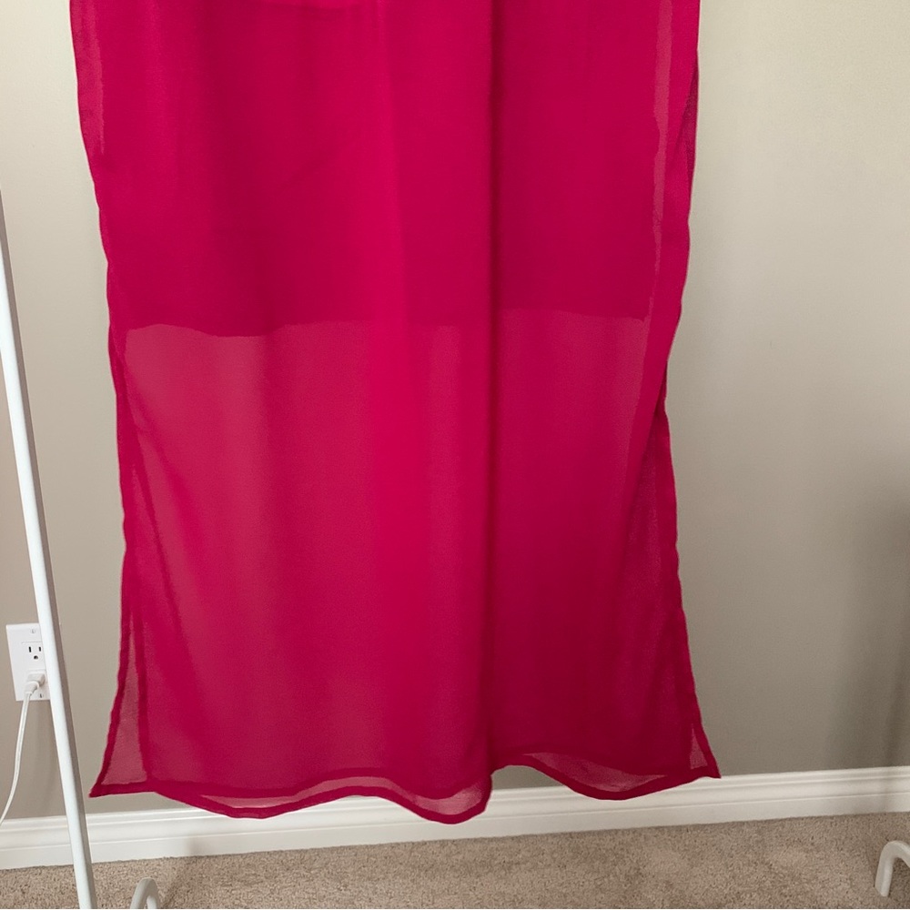 Tall “Raspberry” Coloured Sleeveless Maxi Dress - EUC - Picture 6 of 9